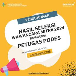 Pengumuman Hasil Seleksi Wawancara Mitra 2024 sebagai Calon Petugas Podes